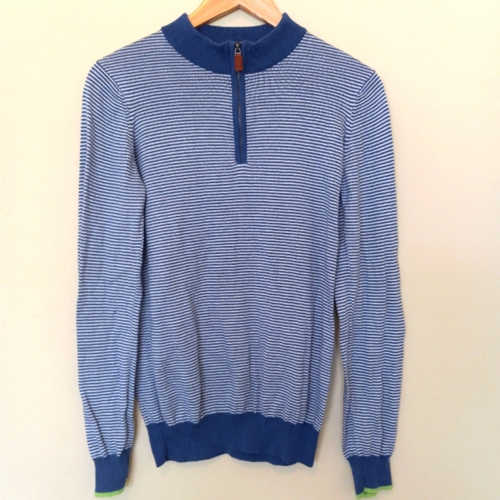 VINEYRAD VINES Women's Striped Pima Cotton Sweater Size Large